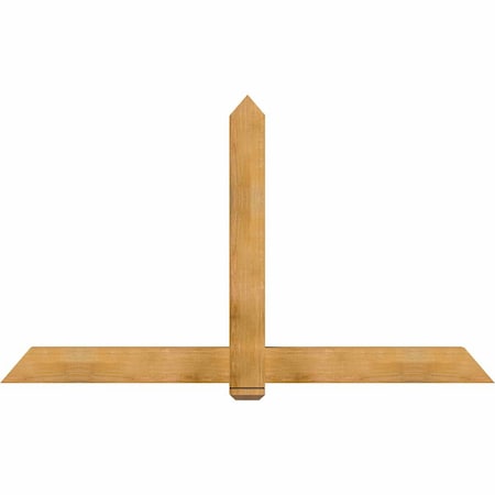Ekena Millwork Eugene Rough Sawn Timber Gable Bracket, Western Red Cedar, 84"W x 49"H x 4"D x 6"F, 14/12 Pitch GBW084X49X0406EUG00RWR